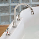 PARLOS High Arc 2-Handle Widespread Roman Tub Faucet with Valve & Faucet Supply Lines, Chrome, Demeter 1436201