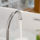 PARLOS High Arc 2-Handle Widespread Roman Tub Faucet with Valve & Faucet Supply Lines, Chrome, Demeter 1436201