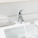 PARLOS Single Handle Bathroom Sink Faucet, Single Hole Bathroom Faucet with Pop Up Drain, Deck Plate and Cupc Water Supply Lines, Chrome, 1339701