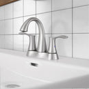 PARLOS 2-Handle Bathroom Sink Faucet with Metal Drain Assembly and and Faucet Supply Lines (1.2GPM, Brushed Nickel), 1362502P