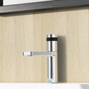 EZANDA Brass Single Handle Bathroom Faucet with Deck Plate, Pop-up Sink Drain Assembly & Faucet Supply Lines, Chrome with Black (1416401)
