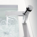 EZANDA Brass Single Handle Bathroom Faucet with Deck Plate, Pop-up Sink Drain Assembly & Faucet Supply Lines, Chrome with Black (1416401)