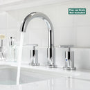 PARLOS Widespread 8 inch Bathroom Sink Faucet 3 Hole Vanity Faucet with cUPC Faucet Supply Lines, Chrome, 1433101D