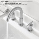 PARLOS 2-Handle Widespread 8 inch Bathroom Sink Faucet 3 Hole Vanity Faucet with cUPC Faucet Supply Lines, Brushed Nickel,1433102D