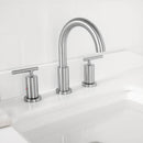 Parlos Two Handle 8 inch Widespread Three Hole Bathroom Sink Faucet Supply Hoses Basin Faucet Mixer Tap Brushed Nickel（1433102）
