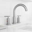 Parlos Two Handle 8 inch Widespread Three Hole Bathroom Sink Faucet Supply Hoses Basin Faucet Mixer Tap Brushed Nickel（1433102）