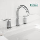 PARLOS 2-Handle Widespread 8 inch Bathroom Sink Faucet 3 Hole Vanity Faucet with cUPC Faucet Supply Lines, Brushed Nickel,1433102D