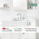 PARLOS 2-Handle Widespread 8 inch Bathroom Sink Faucet 3 Hole Vanity Faucet with cUPC Faucet Supply Lines, Brushed Nickel,1433102D