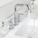 PARLOS 8 inch Widespread Bathroom Sink Faucet 2-Handle Chrome with All Metal Pop-up Drain & Faucet Supply Lines (1434101)