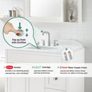 PARLOS 8 inch Widespread Bathroom Sink Faucet 2-Handle Brushed Nickel with All Metal Pop-up Drain & Faucet Supply Lines(1434102)