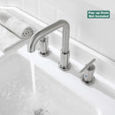 PARLOS Widespread 8 inch Bathroom Sink Faucet 3 Hole Vanity Faucet with cUPC Faucet Supply Lines, Brushed Nickel, 1434102D