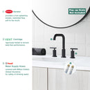 PARLOS Widespread 8 inch Bathroom Sink Faucet 3 Hole Vanity Faucet with cUPC Faucet Supply Lines, Matte Black,1434104D