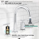 PARLOS 2-Handle Widespread 8 inch Bathroom Sink Faucet 3 Hole Vanity Faucet with cUPC Faucet Supply Lines, Chrome, 1.2GPM, 1437401PD