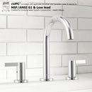PARLOS 2-Handle Widespread 8 inch Bathroom Sink Faucet 3 Hole Vanity Faucet with cUPC Faucet Supply Lines, Chrome, 1.2GPM, 1437601PD