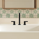 PARLOS 2-Handle Widespread 8 inch Bathroom Sink Faucet 3 Hole Vanity Faucet with cUPC Faucet Supply Lines, Matte Black, 1.2GPM, 1437604PD