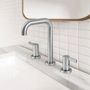 PARLOS Widespread 8 inch Bathroom Sink Faucet 3 Hole Vanity Faucet with cUPC Faucet Supply Lines, Brushed Nickel, 1.2GPM, 1437702PD