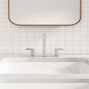 PARLOS Widespread 8 inch Bathroom Sink Faucet 3 Hole Vanity Faucet with cUPC Faucet Supply Lines, Brushed Nickel, 1.2GPM, 1437702PD