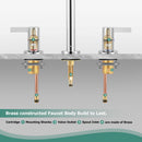 PARLOS Widespread 8 inch Bathroom Sink Faucet 3 Hole Vanity Faucet with cUPC Faucet Supply Lines, Chrome, 1.2GPM, 1437701PD