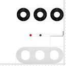 PARLOS Faucet Mounting Hardware Repair Tool Kit  (Locknuts, Plastic Escutcheon, Indicator Button, Hex Key Pack), 2103501