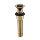 PARLOS Pop up Sink Drain Stopper Anti-Clogging with Overflow for Bathroom Sink Vessel, Brushed Gold with Matte Black, 2104710