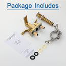 NEWATER Bathroom Sink Two-Handle Waterfall Centerset Faucet Three Hole Pop Up Drain Mixer Tap Deck Mounted Brushed Gold (22231)