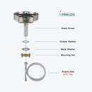 PARLOS Glass Rinser for Kitchen Sink with Supply Lines, Brushed Nickel, 1438502