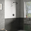 NEWATER Black Dual Function Shower Faucet Set with Tub Spout，Shower Trim Kit(Valve Included) with 8 Inch shower head,Rain Mixer Shower System Wall Mounted Fixtures Rainfall Shower Combo Set(1001011)