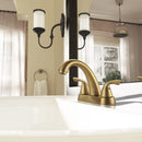 PARLOS 2-Handle Bathroom Sink Faucet with All Metal Pop-up Drain &Supply Hose Lead-Free cUPC Deck Mounted Brushed Gold, 1.2GPM (1359808P)