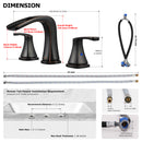 PARLOS 2-Handle Widespread Waterfall Roman Bathtub Faucet Tub Filler, Oil Rubbed Bronze (1434203)