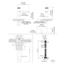 EZANDA Brass Single Handle Bathroom Faucet with Deck Plate, Pop-up Sink Drain Assembly & Faucet Supply Lines, Chrome with Black (1416401)