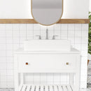 PARLOS Two-Handle Widespread Bathroom Sink Faucet Three Hole Lavatory Faucet with Metal Pop-up Sink Drain Brushed Nickel, 1436002