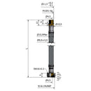 PARLOS 24-Inch Faucet Supply Lines cUPC Certified with 9/16-24 UNEF Female Compression Thread x M10 Male Connector (2109201)
