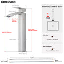 EZANDA Waterfall Vessel Sink Faucet Tall Bathroom Faucet Single Handle, Single Hole Bowl Basin Mixer Tap with Water Supply Lines, Brushed Nickel, 1440702D