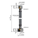 PARLOS 24 Inch Faucet Water Supply Lines cUPC CERTIFIED with 9/16-24 UNEF threads Brass Connector  (2103001)