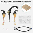 PARLOS Widespread 2-Handles Bathroom Sink Faucet Oil Rubbed Bronze, 1.2GPM (1435003PD)