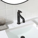 Newater Brass Single Handle Bathroom Sink Faucet with Pop Up Drain, Deck Plate and Cupc Faucet Supply Lines, Oil Rubbed Bronze, 7001021