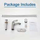 Newater Single Handle Bathroom Sink Faucet with Pop Up Drain, Deck Plate and Cupc Water Supply Lines, Brushed Nickel, 7002031