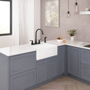 PARLOS 8 Inch Two Handles High Arch Kitchen Sink Faucet with Side Sprayer & Supply Lines, Matte Black, Demeter 1413804