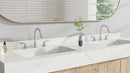 PARLOS Bathroom Sink Faucet with Pull Out Sprayer, Widespread Pull Down Bathroom Faucet with 360 Swivel Spout, 3 Hole Vanity Sink Mixer, Brushed Nickel, 1.2 GPM, 1439002P