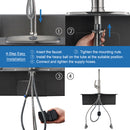 NEWATER Single Handle Pull Down Kitchen Faucet with Deck Plate & Supply Lines, Brushed Gold, 9001041