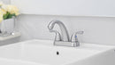 PARLOS 2-Handle Bathroom Sink Faucet with Drain Assembly and Supply Hose Lead-Free cUPC Lavatory Faucet Mixer Double Handle Tap Deck Mounted Brushed Nickel,1.2 GPM Flow Rate (13598P)