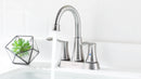 PARLOS Swivel Spout 2-Handle Lavatory Faucet Brushed Nickel Bathroom Sink Faucet with Metal Pop-up Drain and Faucet Supply Lines, 1.2 GPM (13627P)