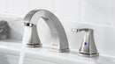 PARLOS Widespread Double Handles Bathroom Faucet with Pop Up Drain and cUPC Faucet Supply Lines, Brushed Nickel, 1.2 GPM (14172P)