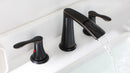 PARLOS Waterfall Widespread Bathroom Sink Faucet Double Handles with Metal Pop Up Drain & cUPC Faucet Supply Lines, Oil Rubbed Bronze, 1.2 GPM (1431803P)