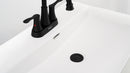 PARLOS Bathroom Sink Drain with Overflow, Metal Pop Up Drain for Vessel Sink, Matte Balck, 2108504
