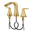 PARLOS 2-Handle Widespread Waterfall Roman Bathtub Faucet Tub Filler, Brushed Gold (1434208)