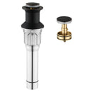 PARLOS Bathroom Sink Drain without Overflow, Metal Pop Up Drain for Vessel Sink, Oil Rubbed Bronze, 2108603