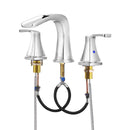 PARLOS 2-Handle Widespread Waterfall Roman Bathtub Faucet Tub Filler with Valve, Chrome, 1434201