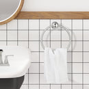 PARLOS Towel Ring, Wall Mounted Hand Towel Holder, Brushed Nickel Hand Towel Bar for Bathroom & Kitchen, 2101802