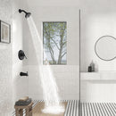 PARLOS Shower System, Matte Black Shower Faucet Set with Tub Spout(Valve Included), 5-Setting Mode Shower Head and Tub Spout with Diverter, Wall Mounted Shower Bathtub Combo, 1436504